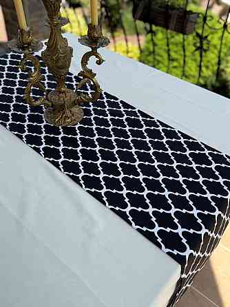 Ecotton Ранер доріжка Ecotton DUCK 45x170 см для обіднього столу водовідштовхувальна чорно-біло Коломыя