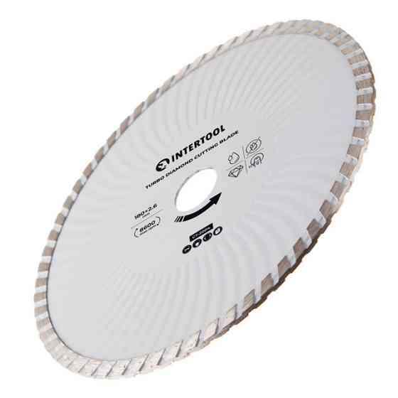 Диск відрізний алмазний Turbo, 180 мм, 16-18%, 8600 об/хв INTERTOOL CT-2004 Київ