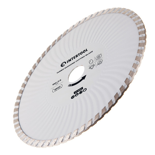 Диск отрезной алмазный Turbo, 180 мм, 16-18%, 8600 об/мин INTERTOOL CT-2004 Киев - изображение 3
