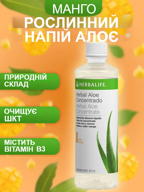 Програма Алоє , трав'яний концентрат, ВЯН (Клітковина)детокс , Для зниження ваги Для енергії Гербалайф Herbalife Смаки на вибір Дніпро - фото 4