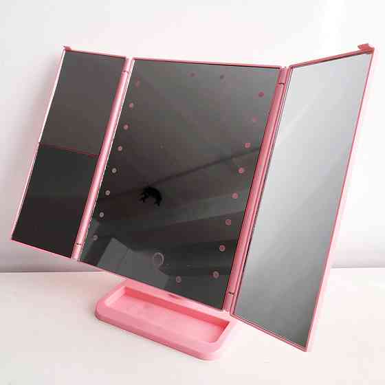 Дзеркало для макіяжу зі збільшенням Дзеркало косметичне з підсвічуванням Cosmetie Mirror BU-35 Львів