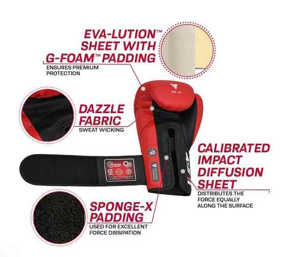 Боксерські рукавички RDX A5 Apex Red 16 ун. Київ