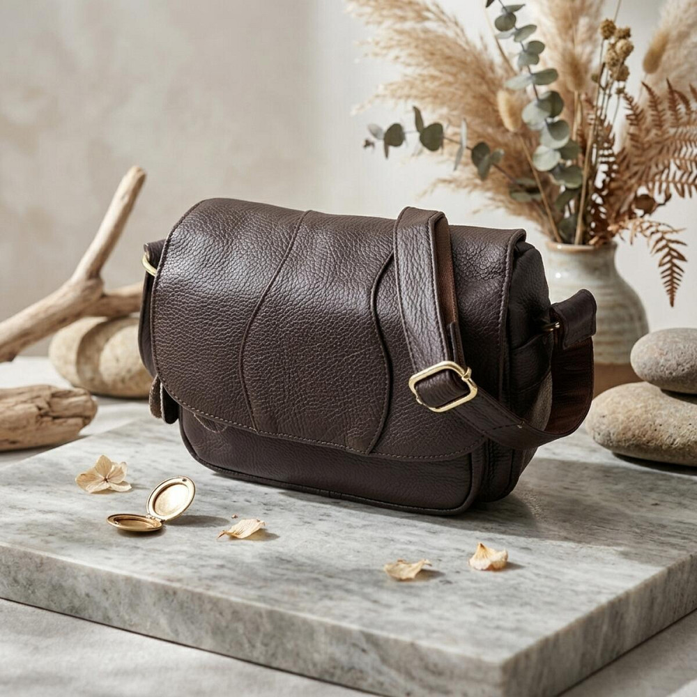 Сумка з натуральної шкіри для жінок Vintage 22973 Коричневий Київ - фото 11