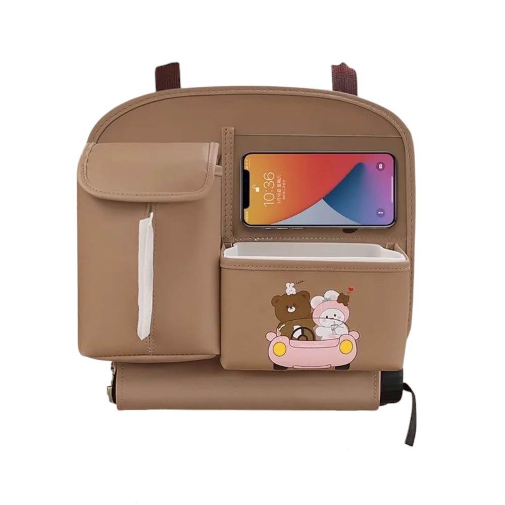 Детский автомобильный органайзер, накидка на сидение, органайзер в машину, коричневый цвет Каменец-Подольский - изображение 3