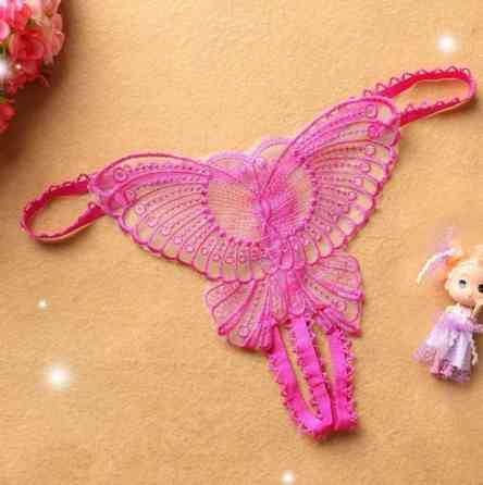 Трусики з розрізом та метеликом малинові - розмір універсальний, (на резинці, тянуться) Київ