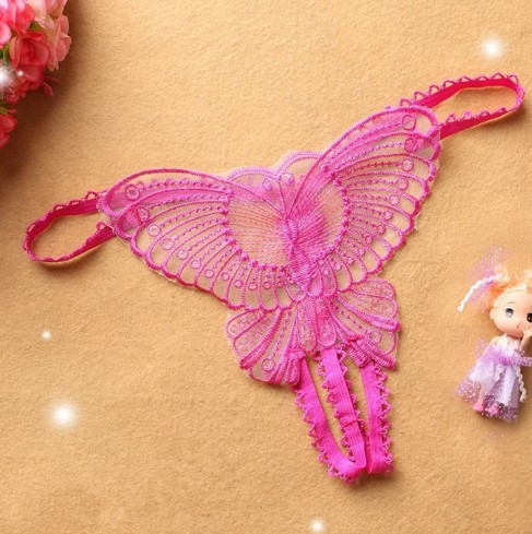 Трусики з розрізом та метеликом малинові - розмір універсальний, (на резинці, тянуться) Київ - фото 1