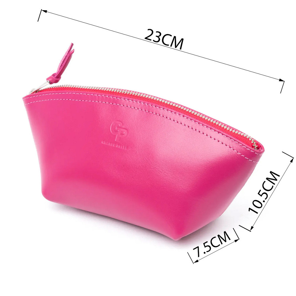 Жіноча косметичка зі шкіри Amelin GRANDE PELLE 11301 Фуксія Київ - фото 7