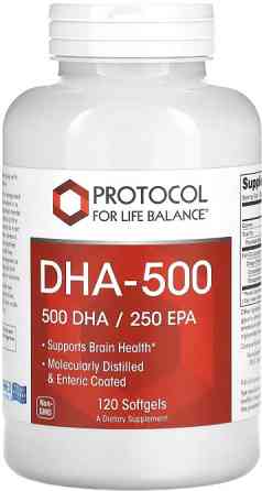 Докозагексаєнова кислота (ДГК) Protocol for Life Balance DHA-500, 120 капсул Київ