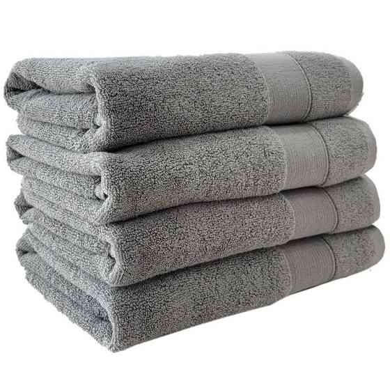 Набір Рушників Махрових для рук і обличчя (Бавовна) Lovely Svi 4 шт: 50 x 90 см Сірий (480523) Київ
