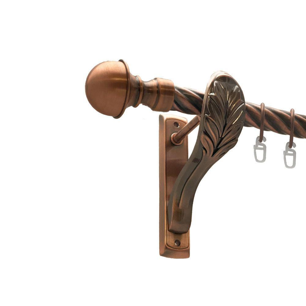 Карниз Orvit Бостон металевий однорядний ретро гладка труба кільце металеве Мідь 25 мм 200 см (00-00016289) Львов - изображение 1