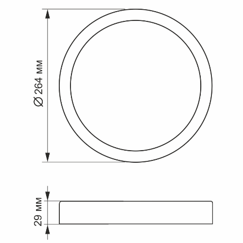 LED Світильник накладний круглий 24W 5000К 220V чорний VL-DLRS-245B Videx Житомир - фото 6