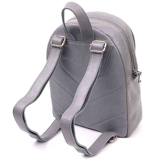 Кожаный женский рюкзак из натуральной кожи Серый (SHVIGEL) Киев
