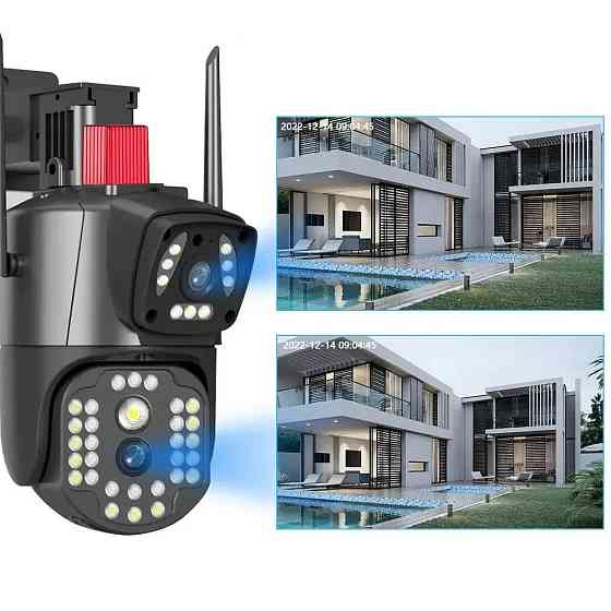 Уличная WiFi камера видеонаблюдения 8Мп,2 объектива SBR Киев