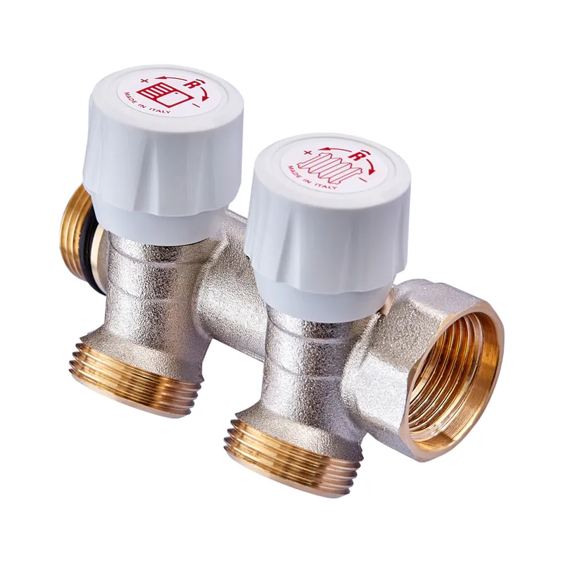 Колектор з регулюючими вентилями на 2 вих. Roho R809-02 - 3/4"x3/4" EK (RO0249) Київ - фото 1