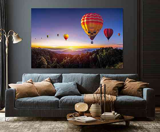 Картина полотно у вітальню / спальню  Повітряні кулі   MLP_328 ( 60х30см ) 40x80 см Київ