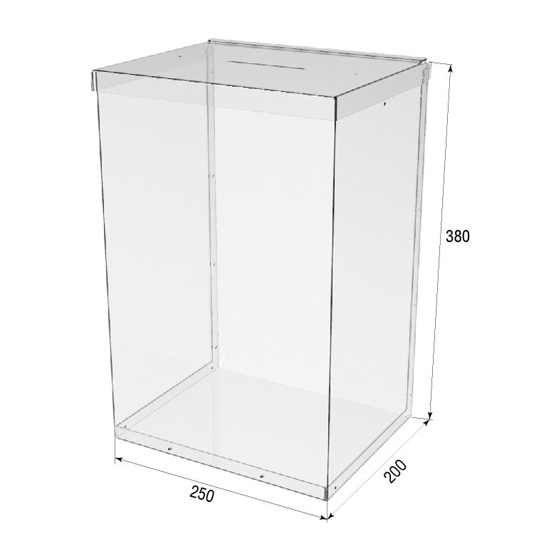 Ящик EKOSTAR без замка для пожертвований и сбора денег 250x200x380. Объем 19 литров Киев - изображение 4