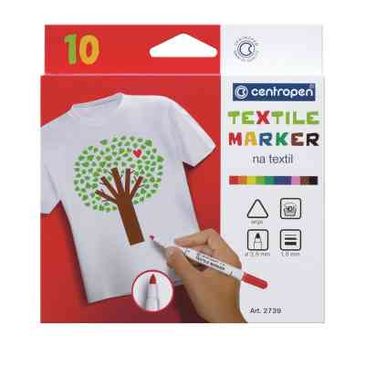 Набор маркеров Centropen набор для текстиля Textile 1.8 мм 10 шт (2739.10) Винница