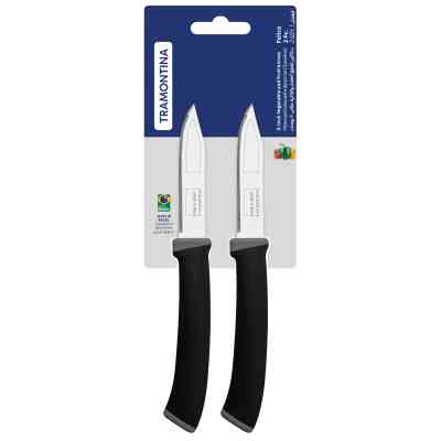 Набір ножів Tramontina Felice Black Vegetable Serrate 76 мм 2 шт (23491/203) Вінниця