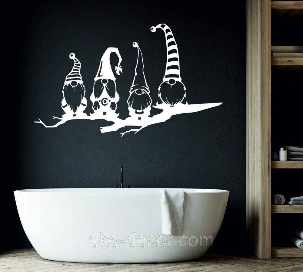 Декоративное настенное Панно «Гномики», Декор на стену 50*30 см, Белый Киев - изображение 6