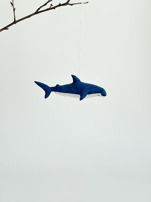 Мягкая фетровая игрушка синий кит ручной работы – безопасная развивающая игрушка Киев - изображение 4