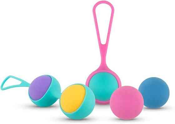 Набір вагінальних кульок PMV20: Vita – Kegel Ball Set, маса 40, 50, 60 г, два тримачі Sex Aura Київ