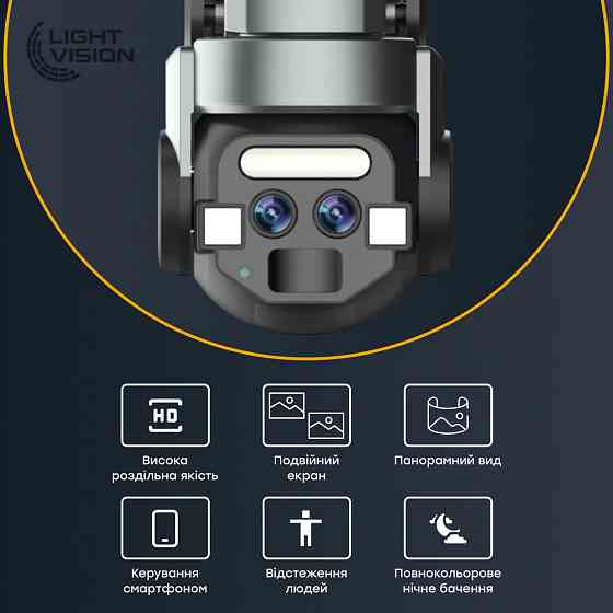 IP PTZ-відеокамера з WiFi 6Mp (2*3Mp) Light Vision VLC-9648WI10ZL f=4+8mm, ІЧ+LED-підсвічування, з мікрофоном (75-00204) Киев
