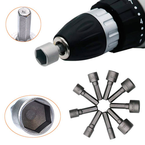 Набор торцевых головок 9 шт для шуруповерта 5-13 мм Киев - изображение 2