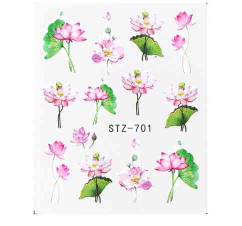 Наклейки на нігті квіточки - розмір стікера 6*5см, інструкція по застосуванню є в описі товару Київ