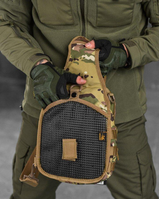 Сумка-слинг тактическая SILVER KNIGHT мультикам  7л (098) ВТ6745 Одесса - изображение 9