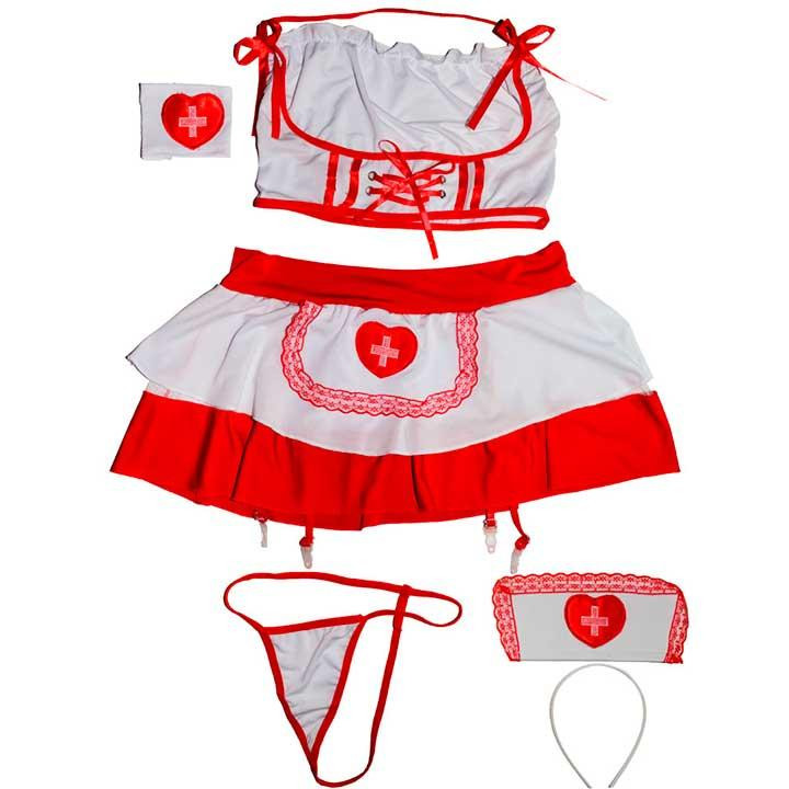 Рольовий костюм медсестрички з підв'язками для панчох S-M – Рольові костюми Вінниця - фото 8