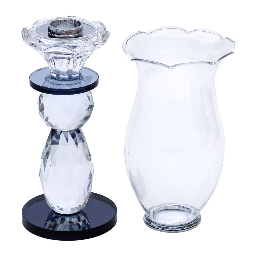 Yiwu Підсвічник скляний 7×9 см підсвічник декоративний келих на ніжці HP-4-2M Киев - изображение 2