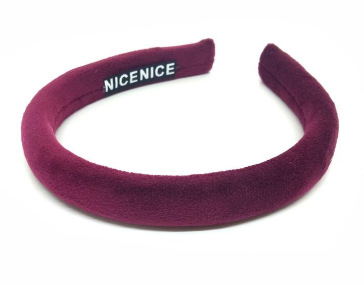 Обруч на голову замшевий бордовий Київ - фото 1