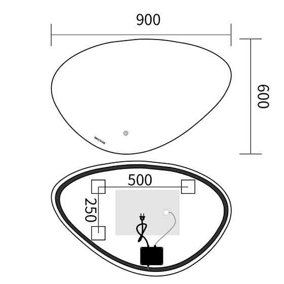 Дзеркало Mixxus Premium DIVERSE MA01-90x60-REVERSE )   ( MP6633 ) 38200 Харків
