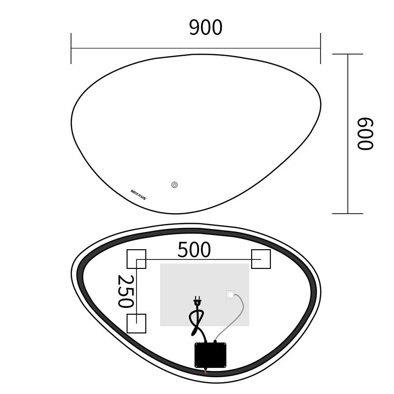 Дзеркало Mixxus Premium DIVERSE MA01-90x60-REVERSE )   ( MP6633 ) 38200 Харків - фото 4