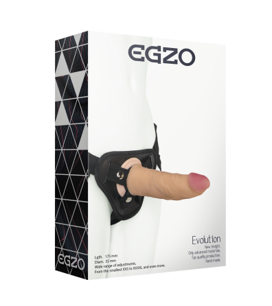 Жіночий страпон EGZO Evolution STR003 (17,5 см х 3,5 см ) Sex Aura Київ