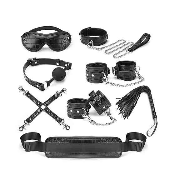 Набор Liebe Seele Temptation Bondage 8pcs Kit, фиксаторы, ошейник с поводком, кляп, флоггер, маска Sex Aura Киев
