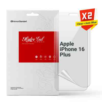 Плівка захисна Armorstandart Kit Clear + Anti-Blue Apple iPhone 16 Plus (ARM80682) Вінниця