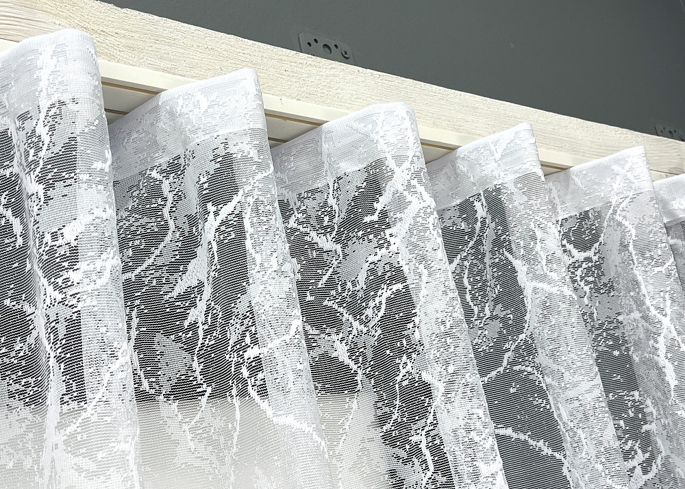 Короткий тюль, высотой 1,2м, жаккард мрамор цвет белый 2004т Киев - изображение 6
