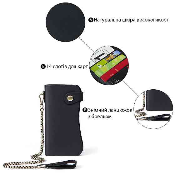 Клатч унисекс Vintage 20044 Черный Киев