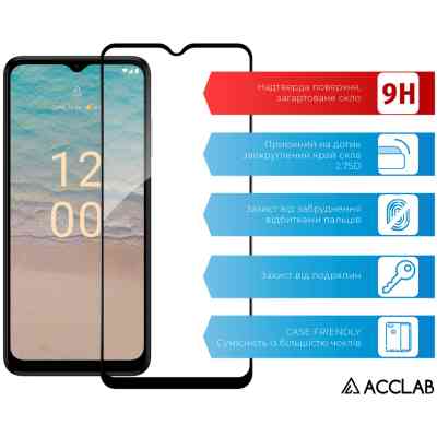 Стекло защитное ACCLAB Full Glue Nokia G22 Black (1283126582158) Винница