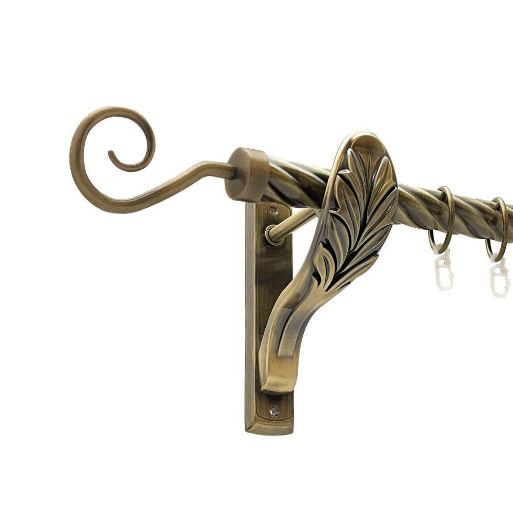 Карниз Orvit Гак металевий однорядний ретро скручена труба кільце металеве Антик 25 мм 200 см (00-00016746) Львов - изображение 1