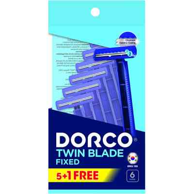 Бритва Dorco Twin Blade Fixed для мужчин 2 лезвия 6 шт. (8801038588513) Винница