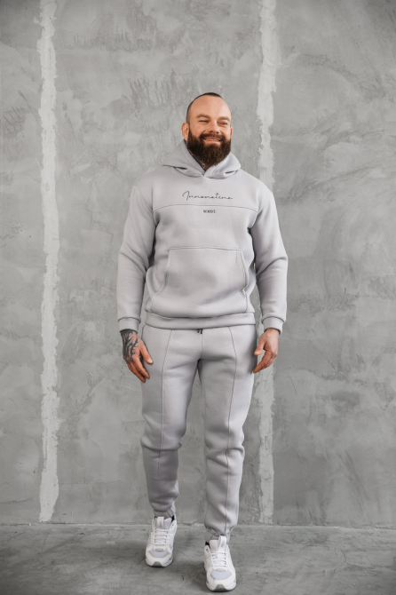 Теплый спортивный костюм мужской Европа Серый L Харьков - изображение 1