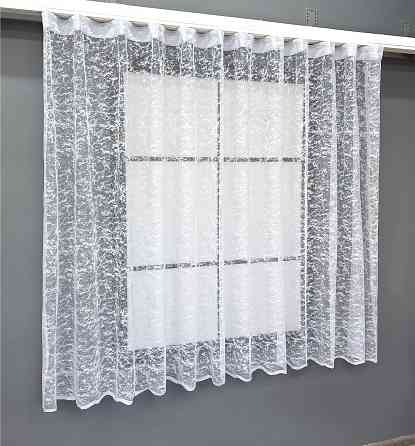 Тюль жаккард VR-Textil Мрамор № 1598т Арка на кухню цвет белый 400х150 см (53-0023) Киев
