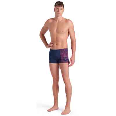 Плавки Arena Foggy Dots Swim Short 008483-700 темно-синій, кораловий 90 (3468337428794) Винница