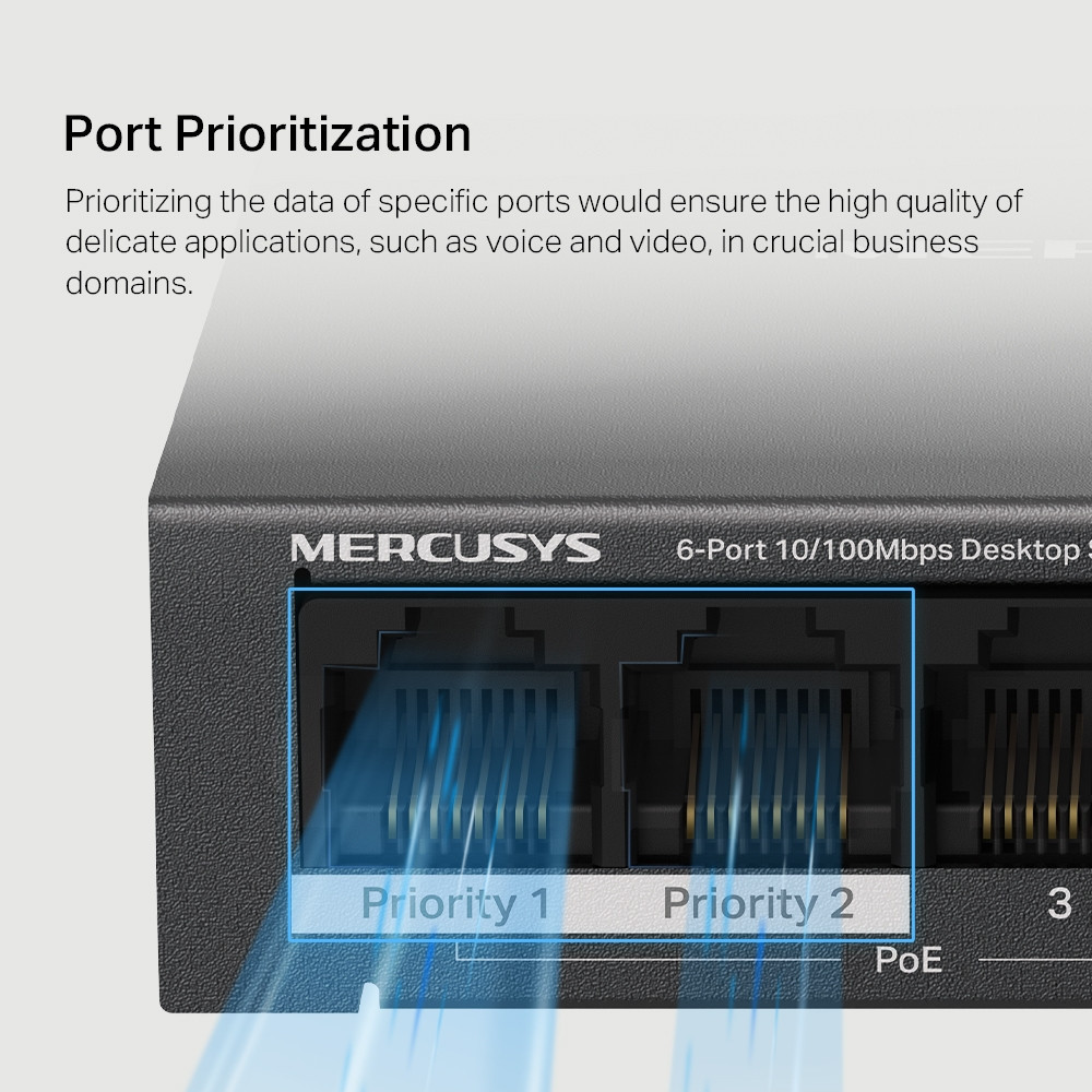 Комутатор Mercusys MS106LP некерований Харків - фото 8