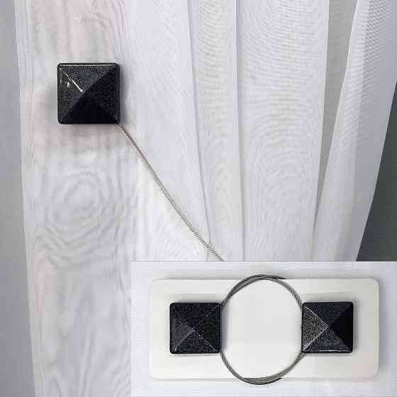 Магниты для штор и гардин Квадрат набор 2 шт Чёрный (81-133) Киев