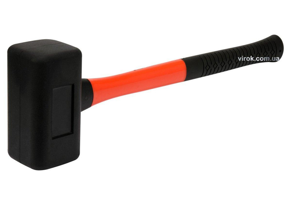 Молоток безінерційний YATO: з гумовим обухом 140х75х75 мм, m=2.4кг, скловолоконна ручка l=495 мм [2] Одесса - изображение 1