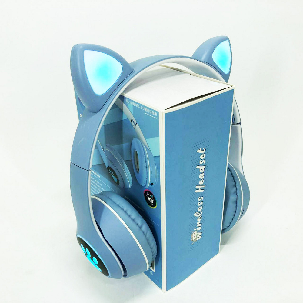 Детские аудио наушники Cat, Беспроводные наушники с кошачьими ушами и микрофоном, Кошачи навушники WY-78 Львов - изображение 2