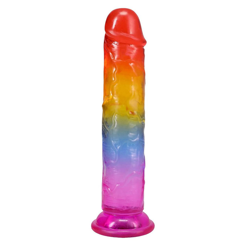 Дилдо Doc Johnson Crystal Jellies - 7 Inch Сlassic Dong - Rainbow Sex Aura Київ - фото 3